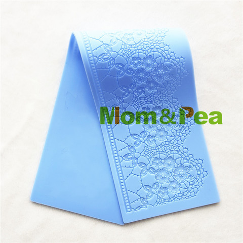 Mom&Pea GX202 Free Shipping Flowers Lace Mold Cake Decoration Fondant Cake 3D Mold Food Grade Silicone Mould ► Photo 1/2