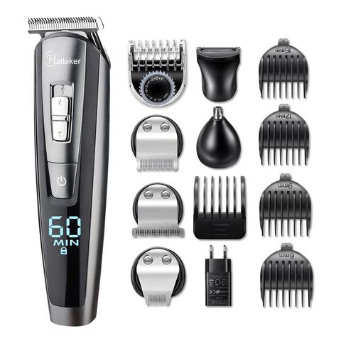 HATTEKER professional hair trimmer waterproof 5 in1hair clipper electric hair cutting machine beard trimer body men haircut ► Photo 1/6