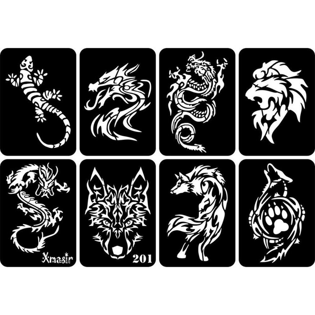 70pcs Small Glitter Tattoo Stencil Woman Girl Kids Cute Drawing