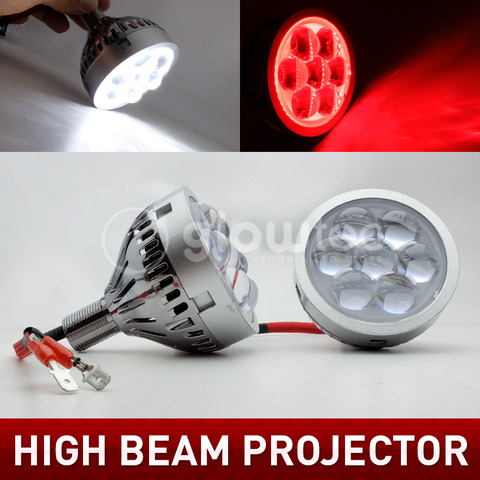 Car LED High Beam Far Shooting 3.0 inch Single Beam Projector Lens with Led Devil Eye for Headlight H7 9005/9006 etc ► Photo 1/5