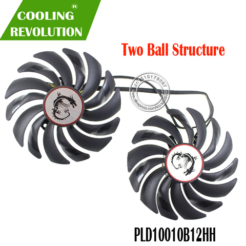 2pcs/lot video cards cooler FOR MSI GTX 1080/1070/1060 fan For msi GTX1080 GTX1070 ARMOR 8G OC GTX1060 Graphics Card GPU cooling ► Photo 1/2