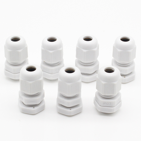 10pcs High Quality IP68 PG7 3-6.5MM Waterproof Nylon Cable Gland No Waterproof Gasket Plastic Cable Gland ► Photo 1/5