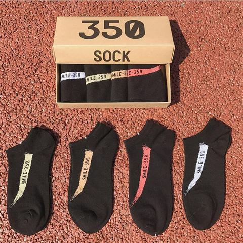 Summer Women 350 style Socks Sweat Breathable Coconut Sock High Quality Cotton Shallow Mouth Girl Socks Boxed 4 pairs/lot ► Photo 1/6