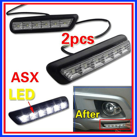 Front bumper Replace LED DRL Daytime Running Light Driving Fog Lamps For MITSUBISHI OUTLANDER SPORT RVR ASX 2010-2012 2pcs ► Photo 1/5
