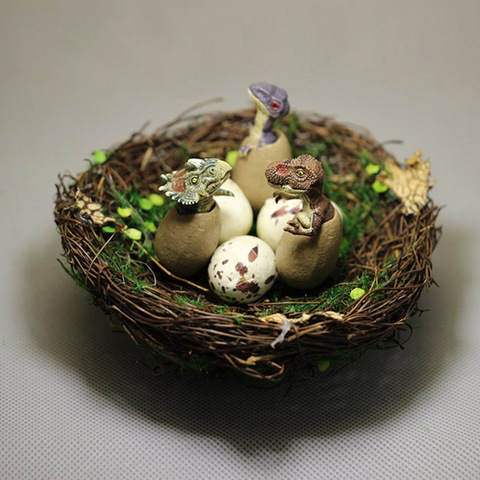 Dinosaur eggs nests/fairy garden gnome/moss terrarium home decor/craft/bonsai/miniatures animals/figurine/diy supplies/toy/model ► Photo 1/5