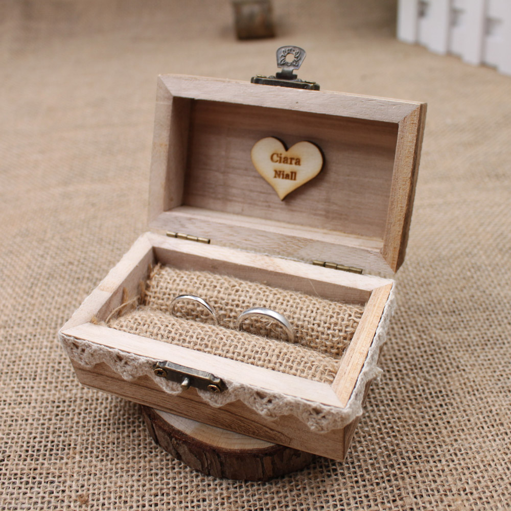 Rustic Wedding Ring Box Holder ,Custom Ring Box, Personalized