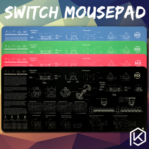 Mechanical keyboard Switch Mousepad cherry 900 400 4 mm non Stitched Edges Soft/Rubber High quality ► Photo 1/6