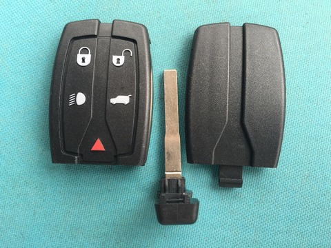 1pc NEW REPLACEMENT KEY BLANK FOR LAND ROVER FREELANDER 2 5 BUTTON REMOTE SMART KEY FOB CASE SHELL UNCUT BLADE NO LOGO ► Photo 1/6
