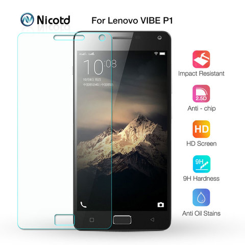 Nicotd 9H Explosion-proof Tempered Glass Screen Protector Protective Film For Lenovo VIBE P1 P 1 P1a42 P1c72 P1c58 Dual Sim Lte ► Photo 1/6