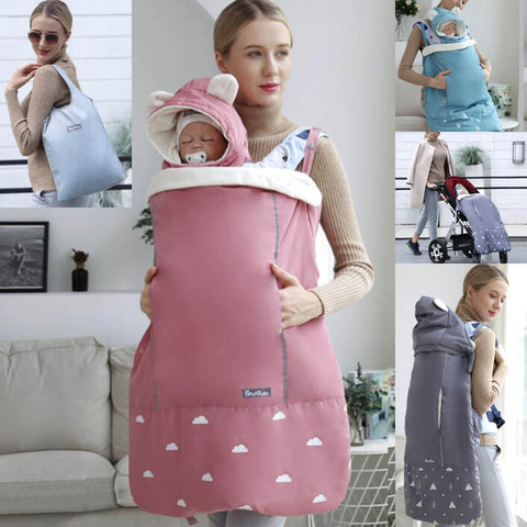 Warm Baby Carrier Cloak Mantle Cover Winter Kangaroo Infant Windproof Cloak Strap Hug Quilt For Waist Stool Stroller Accessories ► Photo 1/6