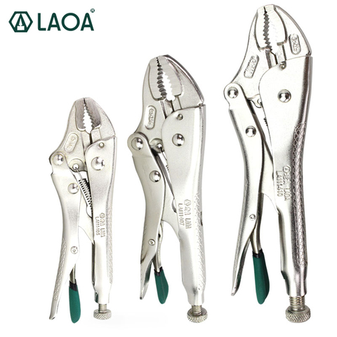 LAOA 5inch 7inch 10 inch Locking pliers round nose Hot sales Welding Tool Straight Jaw Lock Mole Plier Vice Grips Pliers set ► Photo 1/6