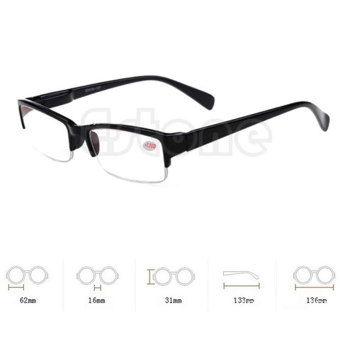 New Black Frames Semi-rimless Eyeglass Myopia Glasses -1 -1.5 -2 -2.5 -3 -3.5 -4 ► Photo 1/2