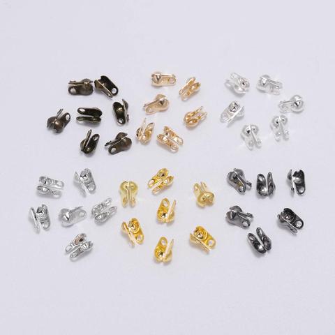 200pcs 1.5 2.4 3.2mm Ball Chain Clasps Calottes End Crimps Beads Ball Necklace Chain Connectors Findings For DIY Jewelry Making ► Photo 1/6