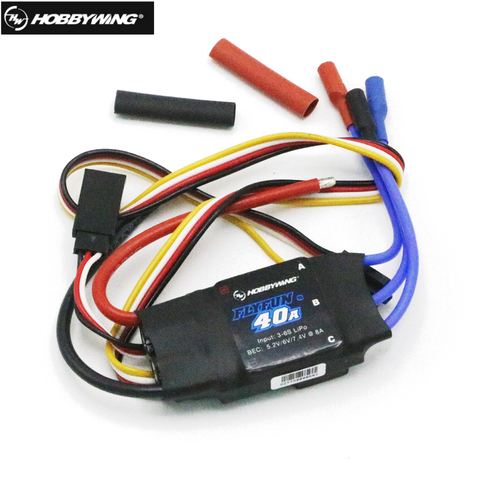 Hobbywing FlyFun 30A 40A 20A V5 2-4S 2-6S Electric Speed Control ESC for RC Aircraft Multicopter Rc Airplane Helicopter ► Photo 1/6