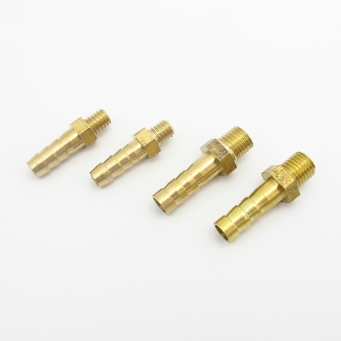 5PCS 2.5mm 3mm 4mm 5mm 6mm 8mm 10mm OD Hose Barb M3 M4 M5 M6 M8 Metric Male Thread Brass Pipe Fitting Coupler Connector Adapter ► Photo 1/1