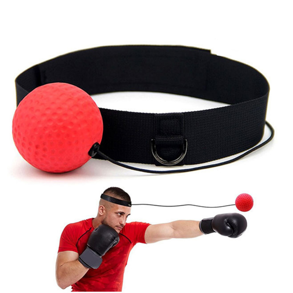 UK Boxing Punch Exercise Fight Ball Head Band Reflex Speed Training Speedball 