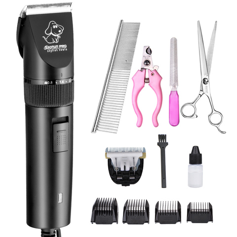 Professional Dog hair trimmer Electric Pet Cat Hair Clipper Grooming Shaver Set Pets Haircut Machine  + Spare Head 110-240V AC ► Photo 1/6