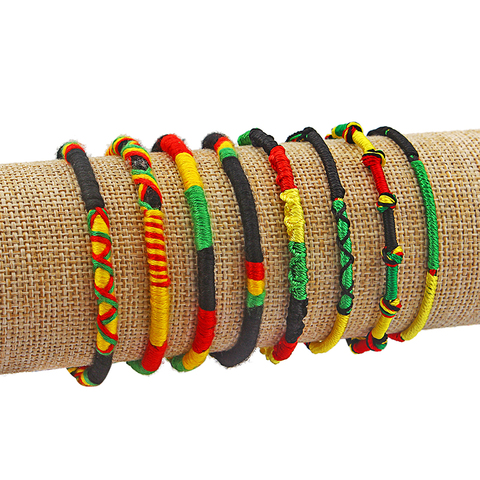 3pcs/lot Handmade Ethnic Rasta Wristband Bracelet Weaved Braid Lucky Friendship Cotton Bracelet Bangle End Silk Tassel Jewelry ► Photo 1/6