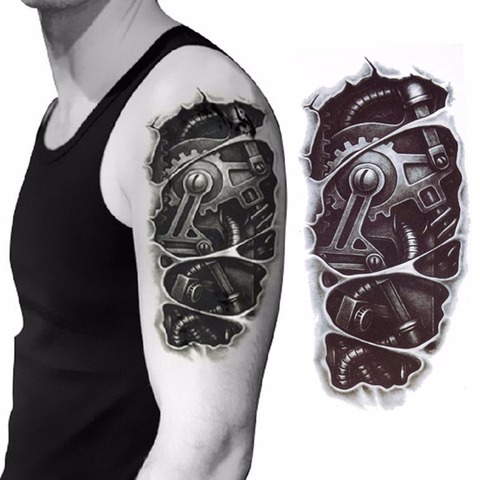 3D mechanical arm fastening nut tattoo sticker for men arm hand body  warterproof Temporary Tattoo tatuagem - Price history & Review | AliExpress  Seller - Dedream 24-7 Store 