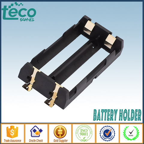 5Pcs/lot 2 X 18650 Battery Holder SMD SMT High Quality Battery Box With Bronze Pins TBH-18650-2C-SMT ► Photo 1/3