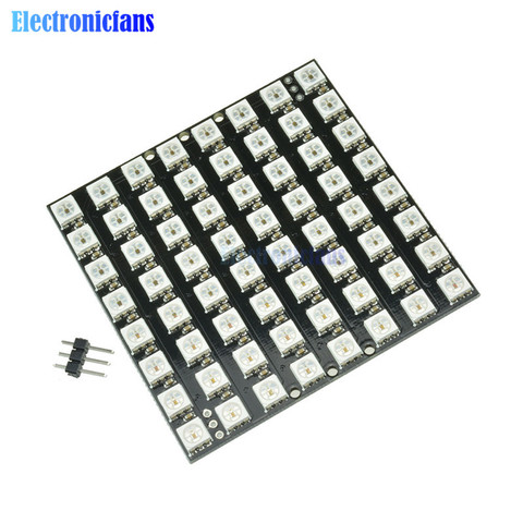 8*8 64 LEDs 5050 RGB WS2812 WS2812B Full Color Flexible LED Panel Driver Board For Arduino ► Photo 1/6