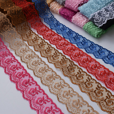 10 yards beautiful lace embroidery sewing fabric 40mm wide ► Photo 1/6