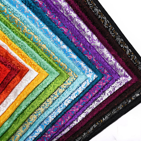 HLQON brocade yacquard multi-color wheat flower fabric for patchwork tissue telas dress bed sheet children cloth 50x75cm ► Photo 1/5