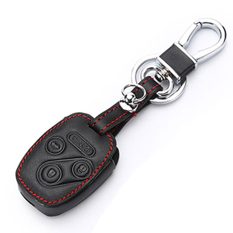 Genuine Leather Key Cover For Honda Civic 2017 Jazz Accord Insight Accord 2022 Pilot Fit Civic Cr-V Crv 2003 Auto Keychains ► Photo 1/6