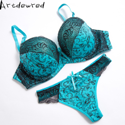 Sexy Thong Lace Push Up Bra Set Lingerie Women Underwear Sets Intimates  Embroidery Floral Black White Big Size Bra Brief Sets - Price history &  Review, AliExpress Seller - artdewred 9118 Store