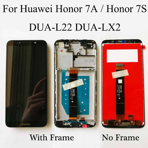 Black/White 5.45 inch NEW For Huawei Honor 7s 2022 LCD DIsplay + Touch Screen Digitizer Assembly With Frame For Huawei honor 7A ► Photo 1/6