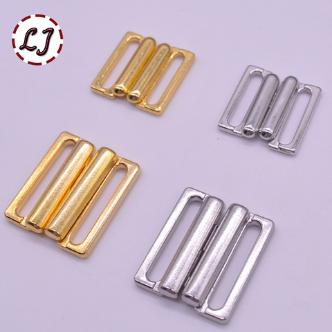 10pcs/lot 14mm/20mm Craft silver gold metal Rectangle Tape Closure Hook & Clasp Waist Extenders Sewing On Clothes Bra Clip Hooks ► Photo 1/5