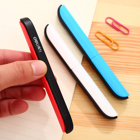 deli 0600 portable scissors paper-cutting pocket scissors folding safety scissors ► Photo 1/1