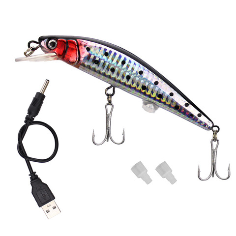 1Pcs/Bag Fishing Lure Vibra-Strike Flash Swimbait Rechargeable USB Fish Lures Twitching Minnow Electronic Fishing Bait ► Photo 1/4