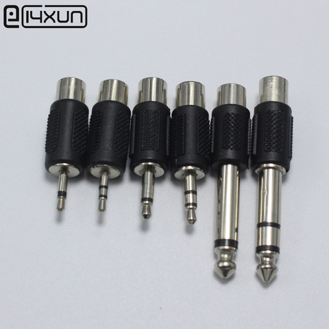 2pcs 2.5mm 3.5mm 6.35mm Mono Stereo Male Plug to RCA Female Socket Audio Adapter Connector For Laptop TV DVD Amplifier ► Photo 1/6