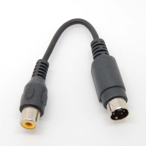 S-Video 4-Pin 4pin to Composite Video RCA AV TV Converter Cable adapter cord NEW ► Photo 1/2