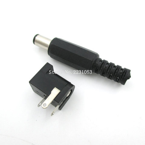 DC Connector 5.5*2.1 5.5x2.1mm DC Power Connector Male Female Total 10Pcs( male 5pcs+ female 5pcs) DC-005 Power Socket Plug Jack ► Photo 1/1