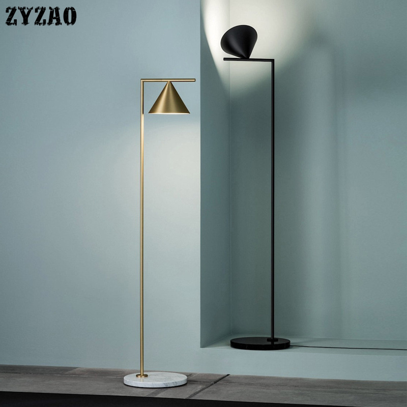 Simple Modern Gold Vertical Floor Lamps, Italian Floor Standing Lamps For Living Room