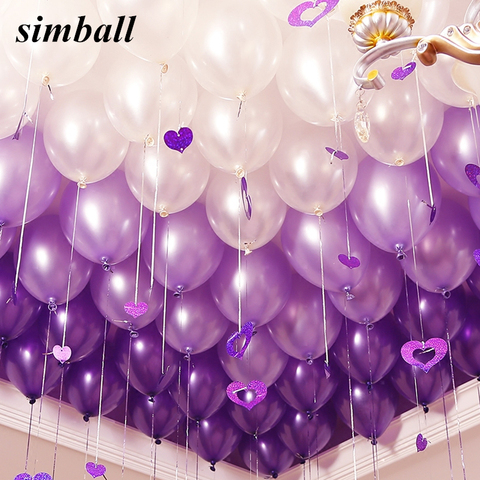 Purple Balloons Purple and Gold Birthday Party Light 