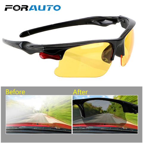 FORAUTO Car Driving Glasses Night-Vision Glasses Protective Gears Sunglasses Night Vision Drivers Goggles ► Photo 1/6