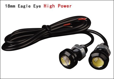 2 Pcs 9W 18mm Eagle Eye LED daytime running light Daytime Reverse Parking Signal White Bulb car styling light source bulb ► Photo 1/4
