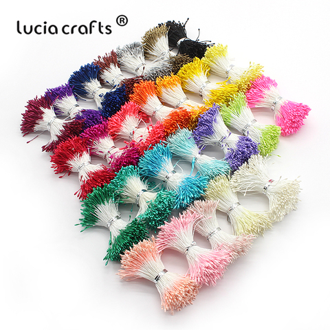 Lucia crafts 576pcs 1mm Multi colors Flower Stamen Floral Cake Decoration Double heads DIY Handmade Materials C1301 ► Photo 1/6