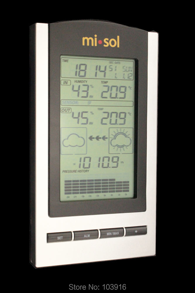 Digital Barometer with Wireless Temperature-RH Sensor