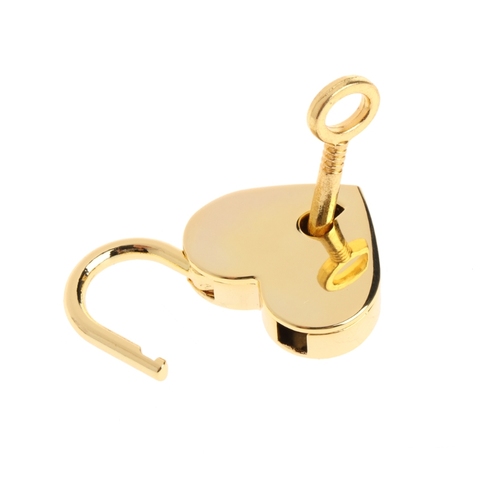 Heart Shape Vintage Old Antique Style Mini Archaize Padlocks Key Lock With key ► Photo 1/6