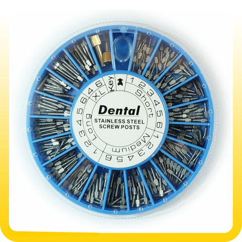 Dental STAINLESS STEEL Screw Post 120pcs&2Key Dental Screw Post Dental Supplies dental materials free shipment ► Photo 1/6
