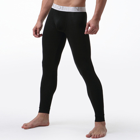Mens Long Johns Underwear Solid Color Male Leggings Hombre Sexy Thermal Underpants Modal Elasticity Soft Termico Long Johns ► Photo 1/6