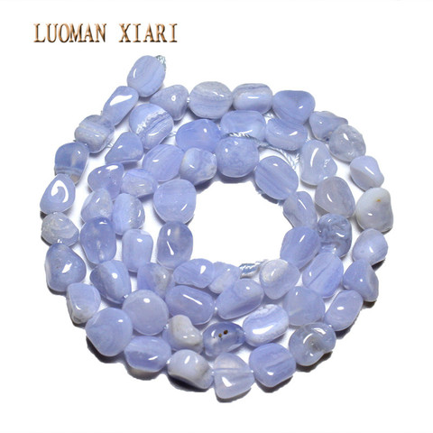 Wholesale Irregular  5-7 mm Natural Blue Lace Agat Purple  Stone Beads For Jewelry Making DIY Bracelet Necklace Strand 15'' ► Photo 1/6