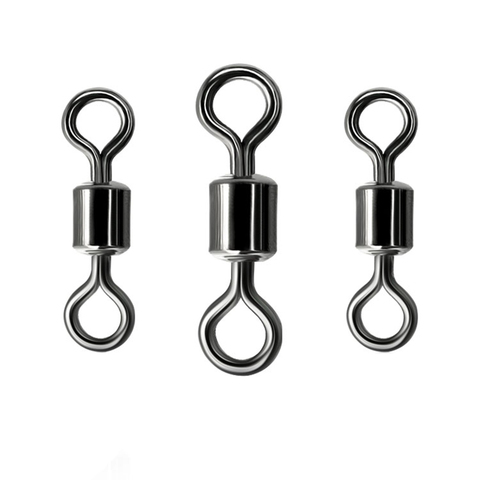 Cheap stainless steel Fishing Connector 100pcs/lot Rolling Swivel Nice Snap  fishing tackle carp fishing