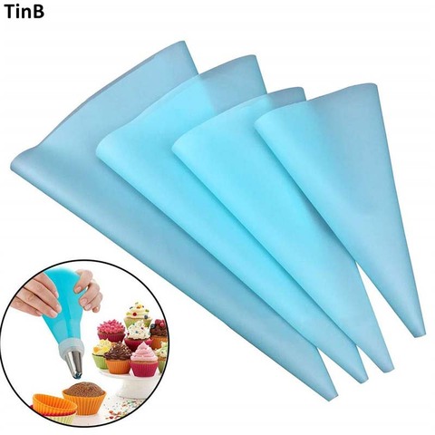 4pc Silicone Reusable Icing Piping Bag Pastry Bag Cake Cream DIY Cake Decorating Tools Pastry Tools Silicone Cake Tools Bakeware ► Photo 1/6