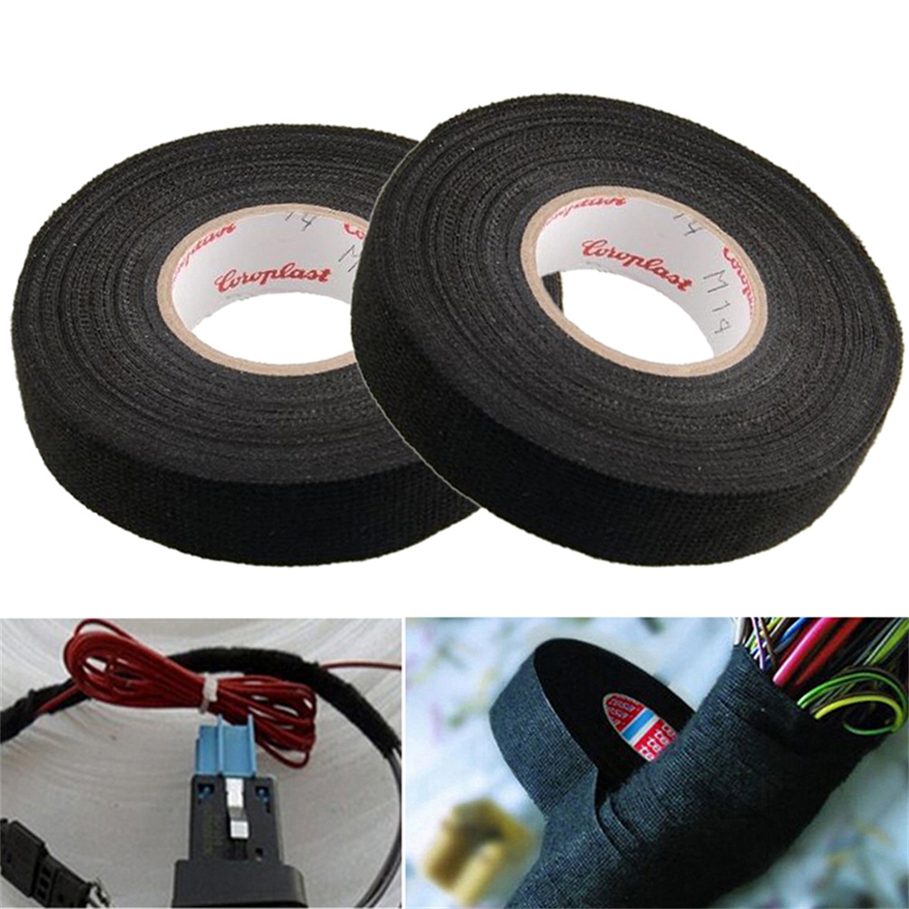 Wire Loom Harness Adhesive Cloth Fabric Tape for Automotive Wire Electrical New 