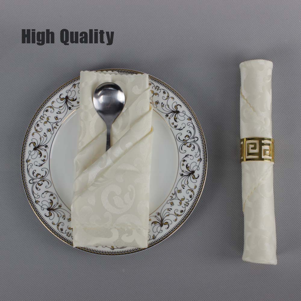 Table Napkins Linen Polyester Square Pocket Handkerchief for Wedding home party 